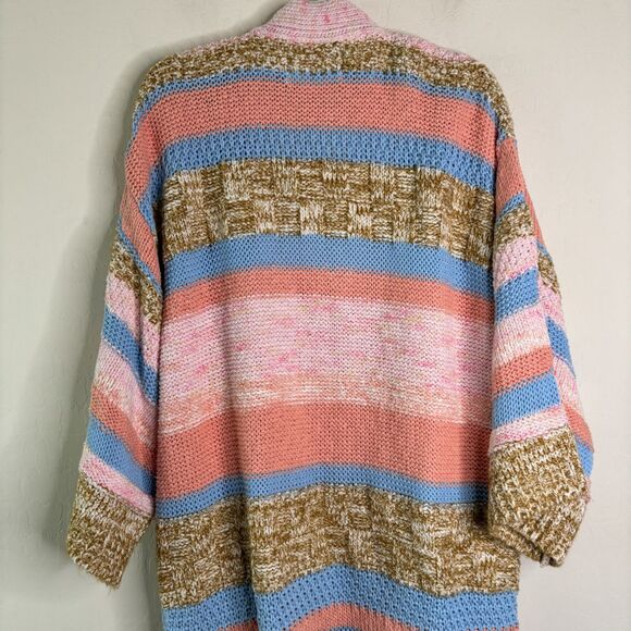 Anthropologie Textured Striped Knit Cardigan - Picture 6 of 7